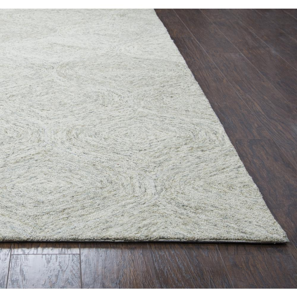 Hand Tufted Loop Pile Wool Rug, 3' x 5'