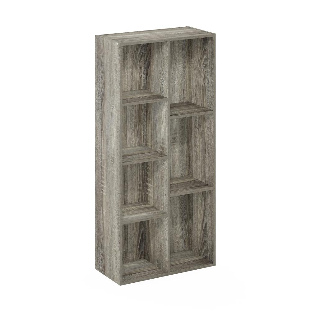 7-Cube Reversible Open Shelf Bookcase for Storage and Display