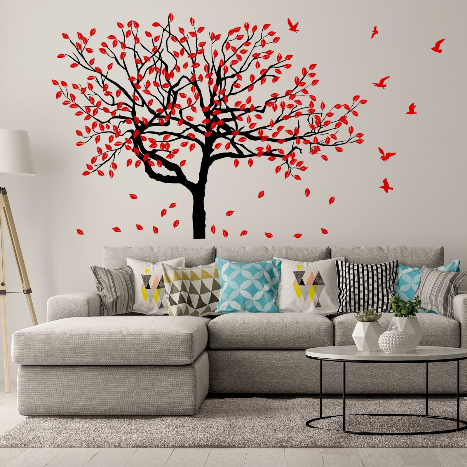 Peel and Stick Tree Wall Decal – Birch Nature Vinyl Wall Decal for Modern Interior Spaces