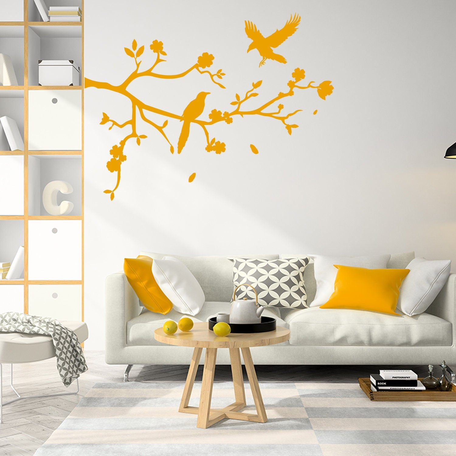 Branch Wall Tree Sticker Vinyl Decal - Bird Kids Room Decals