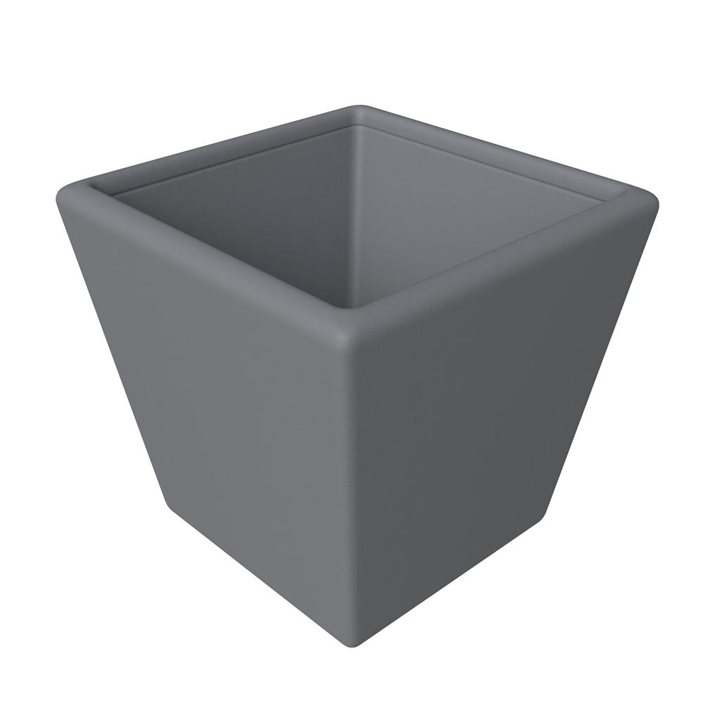 Blossom Series Poly Stone Planter in Dark Grey 19.7 Dia, 19 High