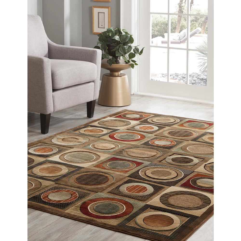 Napa Leyden Black/Ivory Area Rug, 5'3" x 7'6"