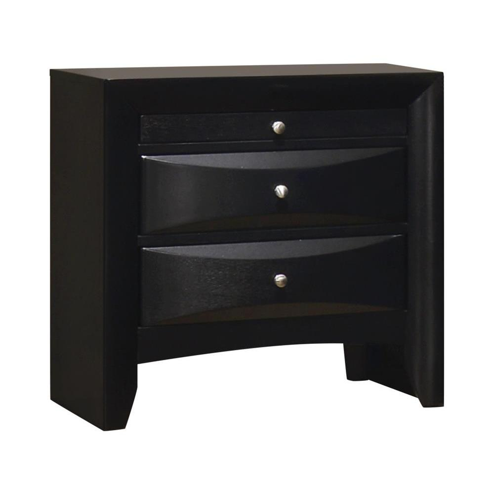 Briana 2-drawer Nightstand Black