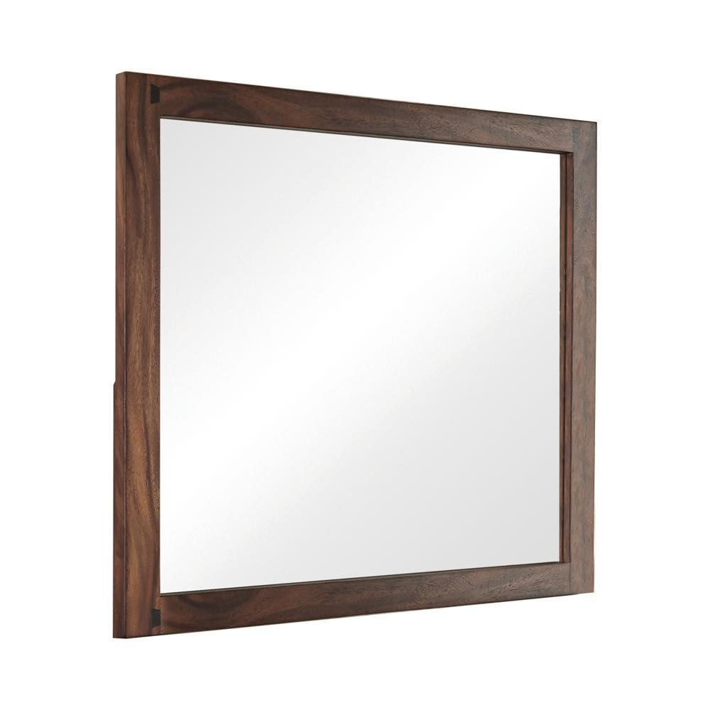 Winslow Smokey Walnut Dresser Mirror with Classic Rectangular Frame