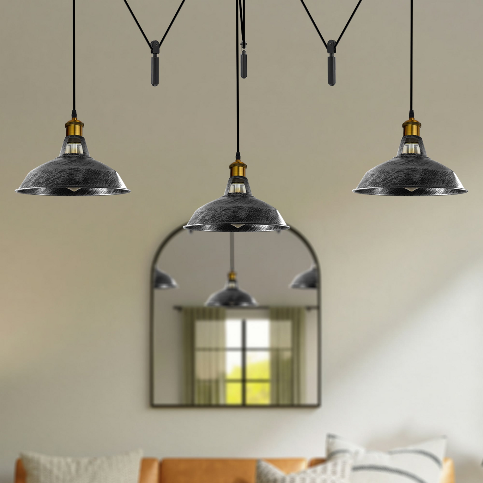 Brass Ceiling Hanging Lights ~ 1931