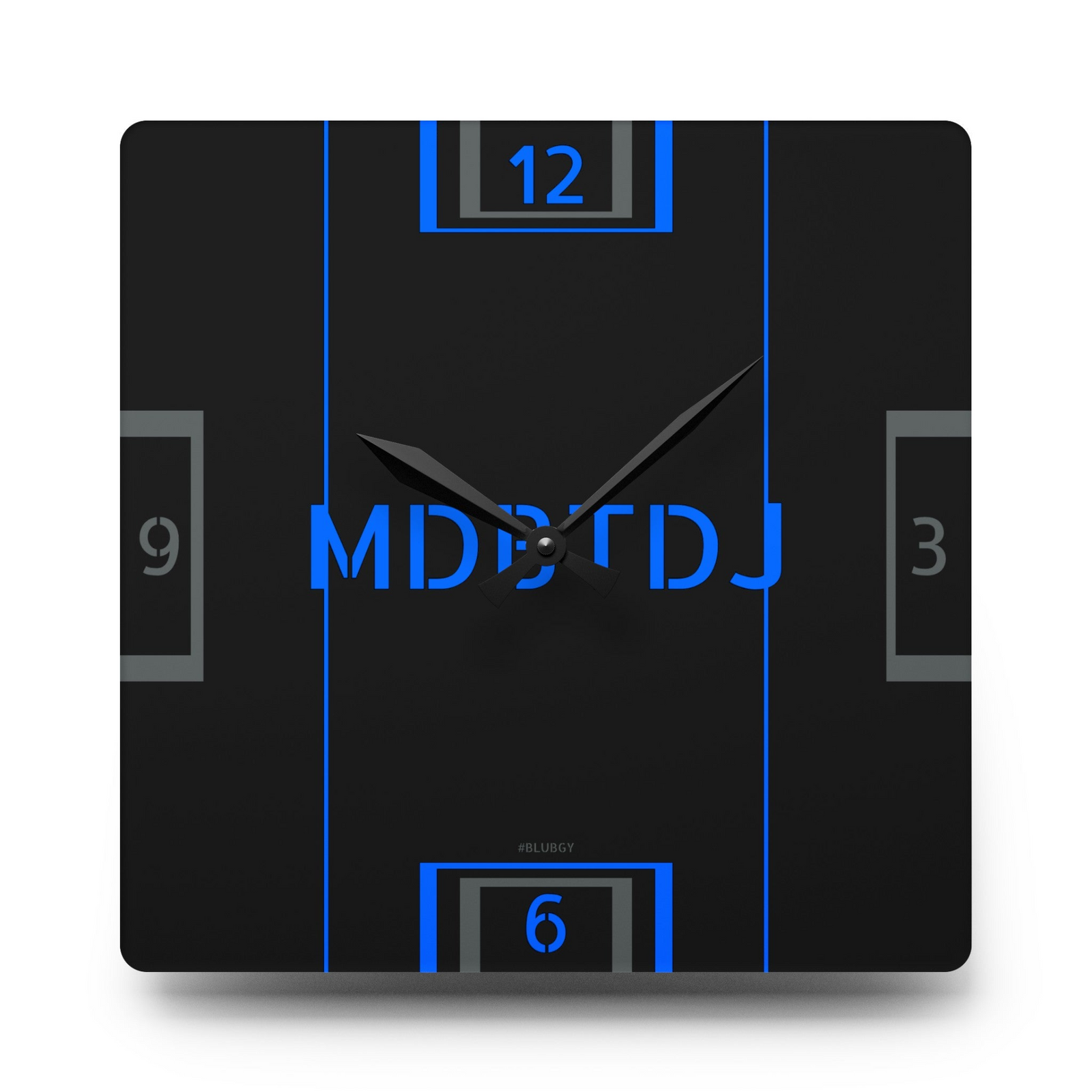 MDBTDJ#BLUBGY Premium Acrylic Wall Clock