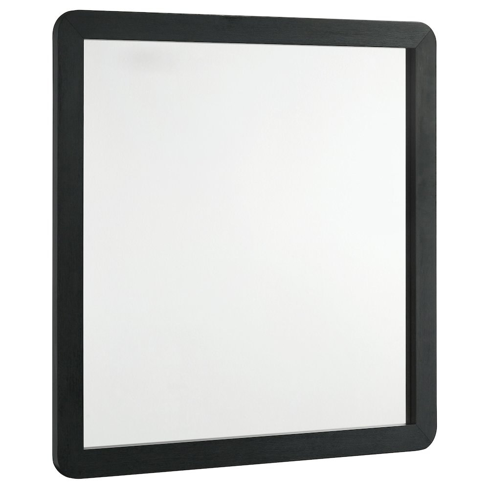 Cavelle Black Dresser Mirror – Modern Melamine Frame with Flat Glass