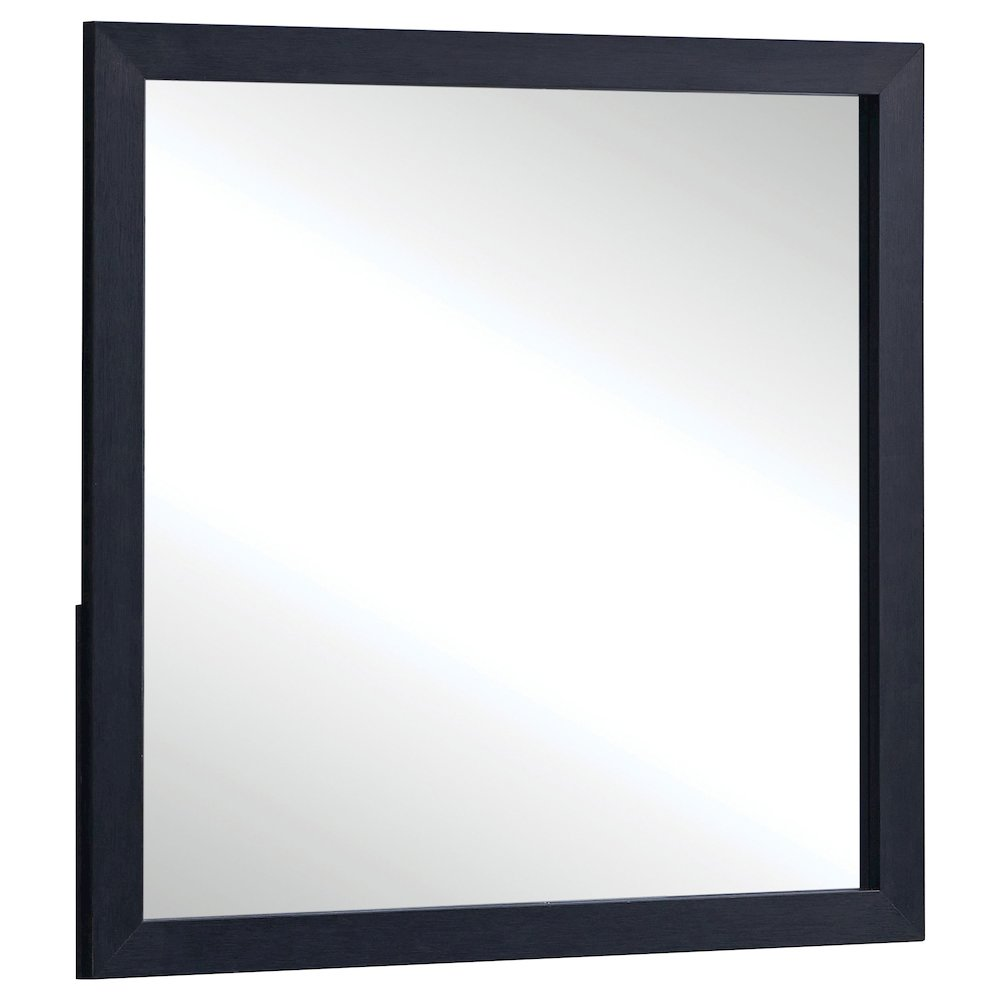 Marceline Black Rectangular Dresser Mirror with Minimalist Frame