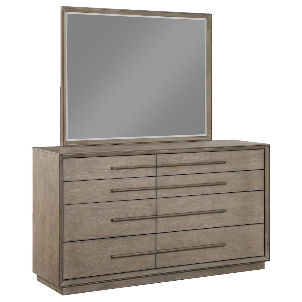 Durango 8-Drawer Dresser and Mirror in Washed Oak Finish