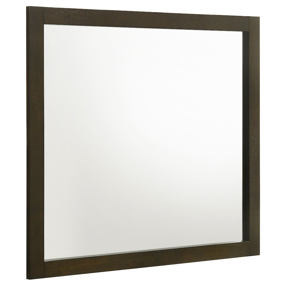 Wilkes Dresser Mirror in Dark Cocoa – Clean-Lined Framed Bedroom Mirror