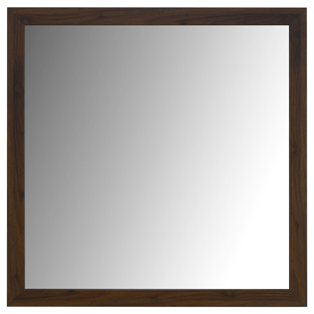 Welsley Dresser Mirror – Walnut Modern Framed Design