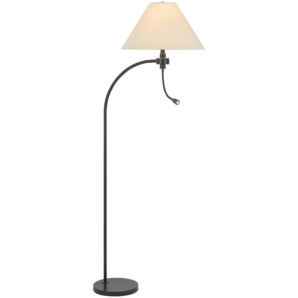 Ashland Mini Arc Metal Floor Lamp – 100W with 2W LED Gooseneck Reading Light