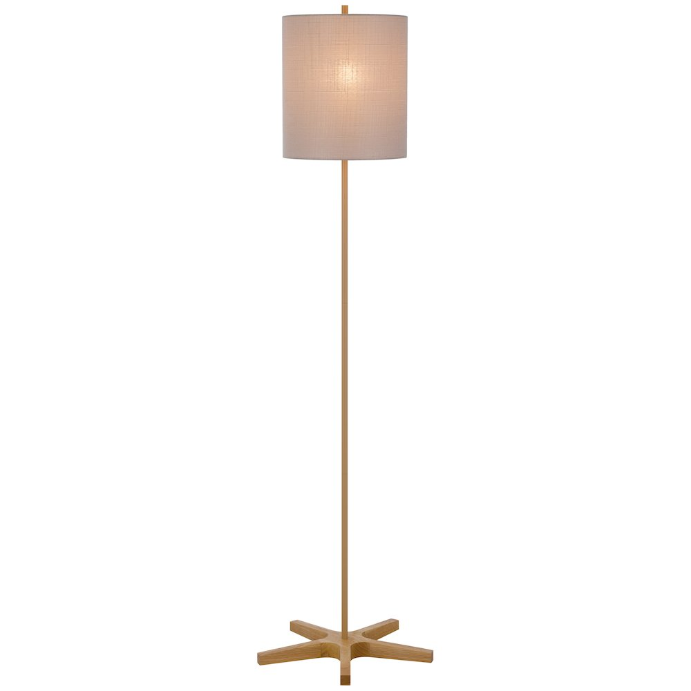 100W Metal Floor Lamp – Wooden Star Base
