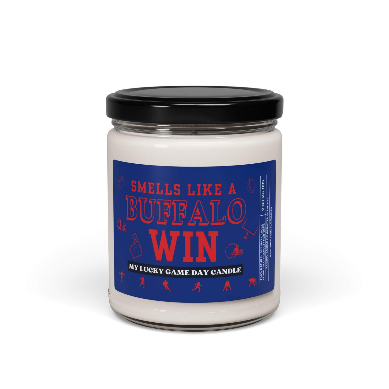 Smells like a Buffalo Win-Football Game day fun candle gift- 9 Scented Soy Candle, 9oz-KFTBBW01