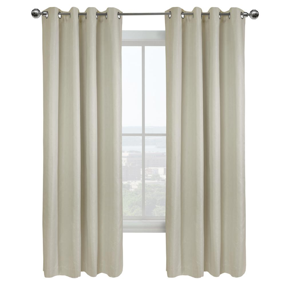 Vigo Blackout Grommet Curtain Panel 52 x 95 in Off-white
