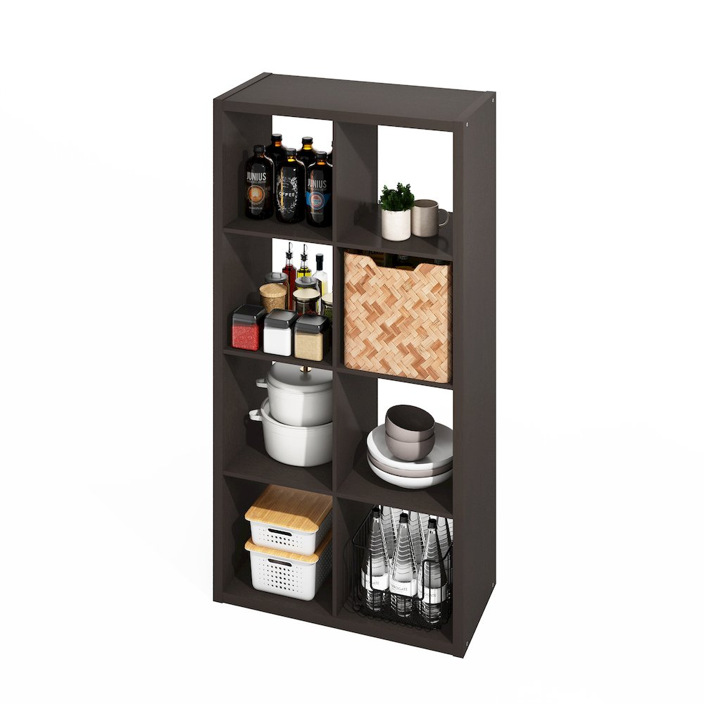 Hermite 8-Cube Open Shelves Kitchen Storage, Kitchen Island, Bakers Rack