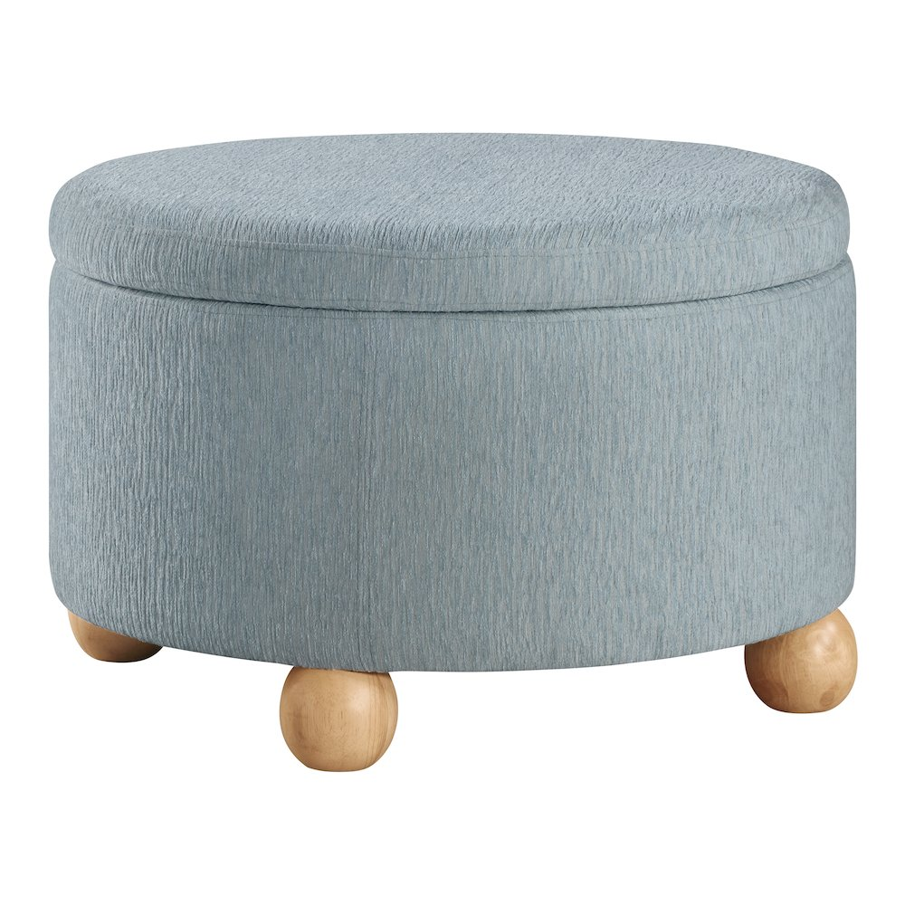 Baynes Storage Ottoman in Mist Fabric