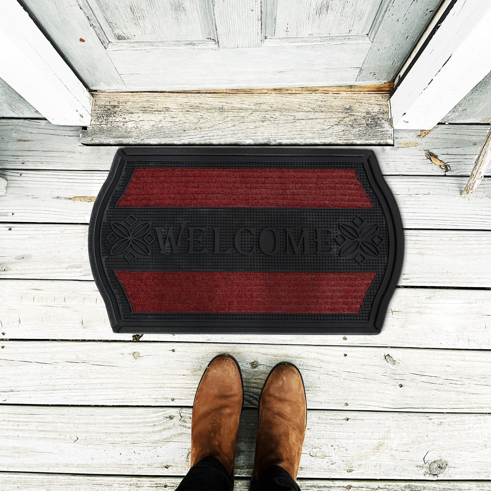 Modern Black Outdoor & Indoor Door Mats – Kitchen & Entryway~5149