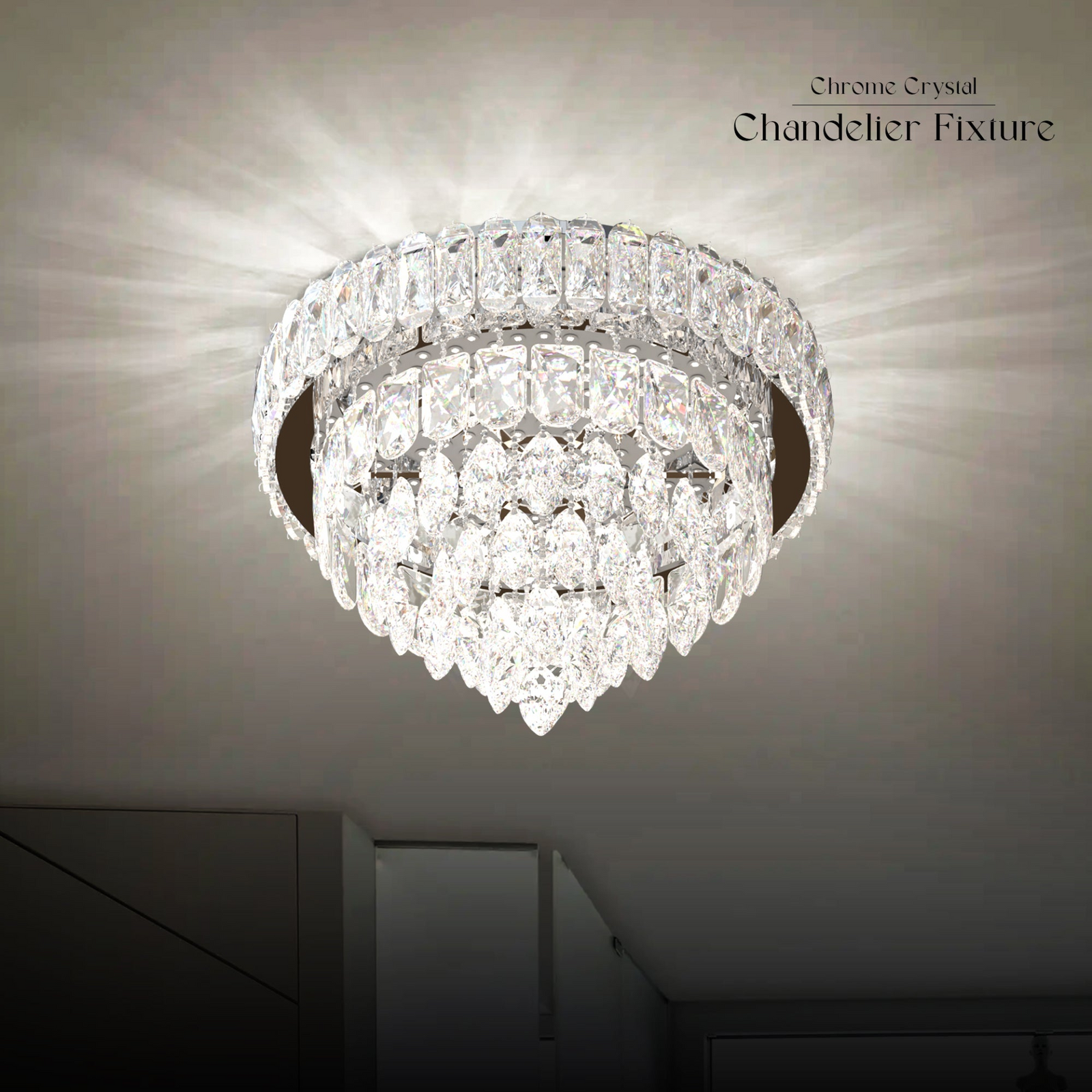Modern LED Crystal Chandeliers Ceiling Mount and Hanging Light ~5423