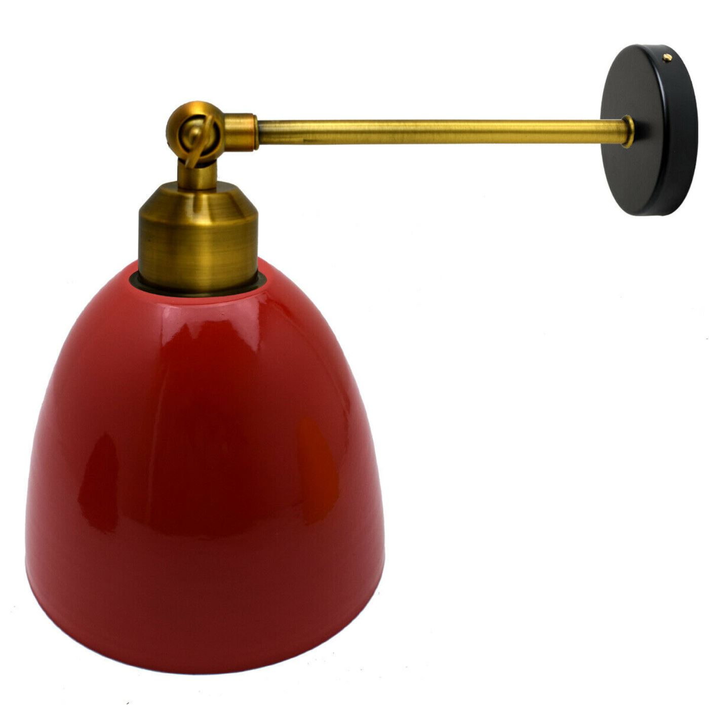 Modern Red Metal Wall Lamp – Creative Industrial Shade for Indoor Spaces