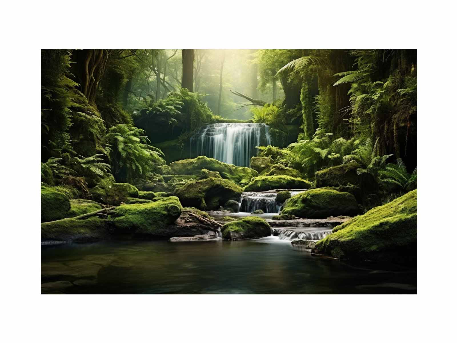 Rainforest River Canvas Art Print