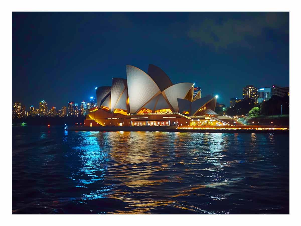 Opera House in Night Canvas Wall Art – Canvas Wall Art