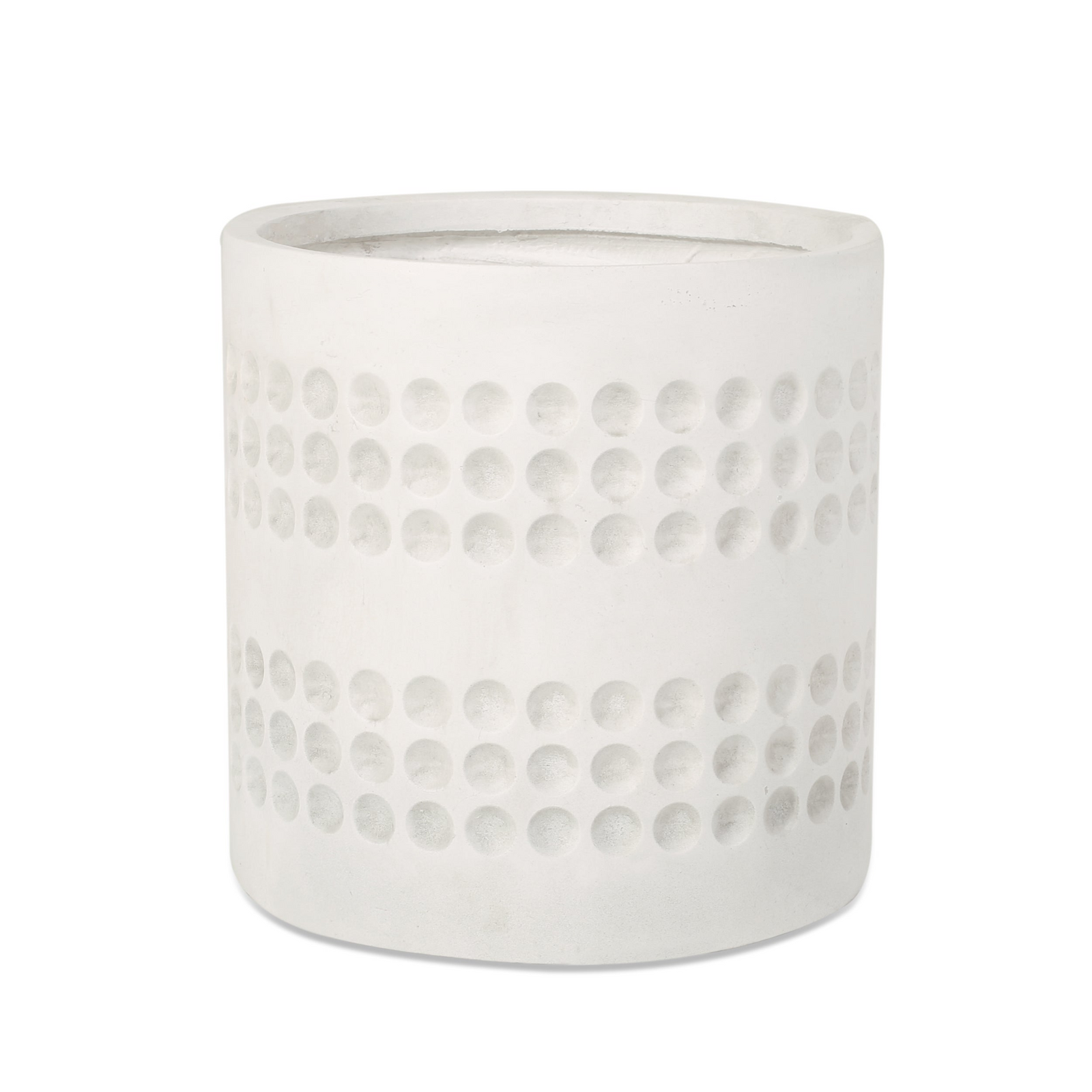 14.75-inch Cube Antique White MGO Planter