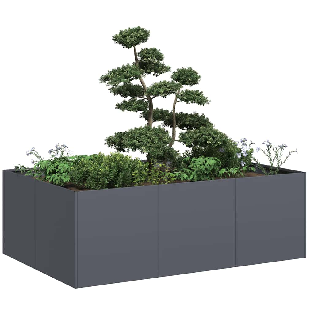 vidaXL Planter Anthracite Cold-rolled steel Large Durable Planter