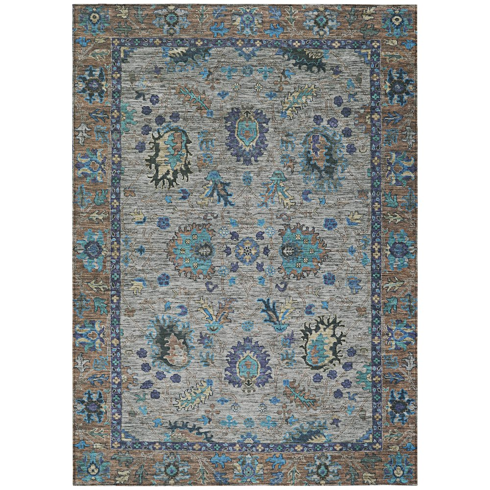 Machine Washable Indoor/Outdoor Chantille ACN2104 Pewter 8' x 10' Rug
