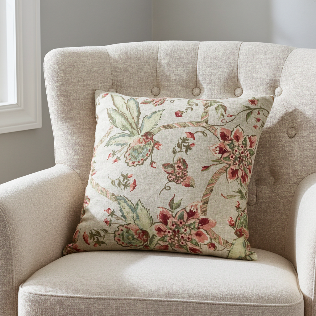 Garden Secrets Multicolor Luxury Throw Pillow