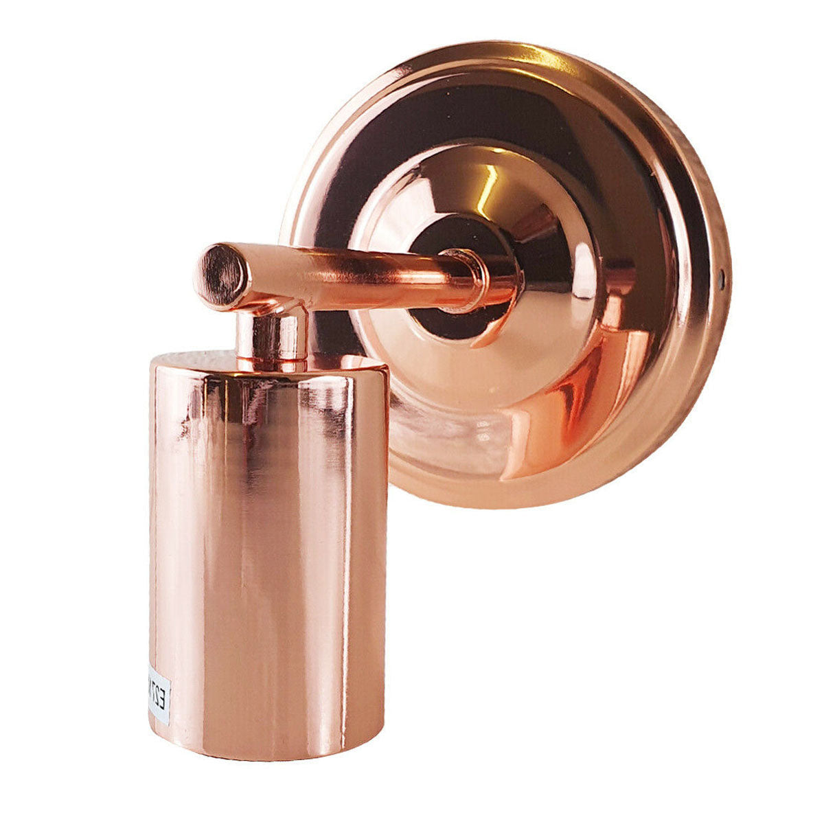Rose Gold Industrial Vintage Wall Sconce with Metal Shade (E27)