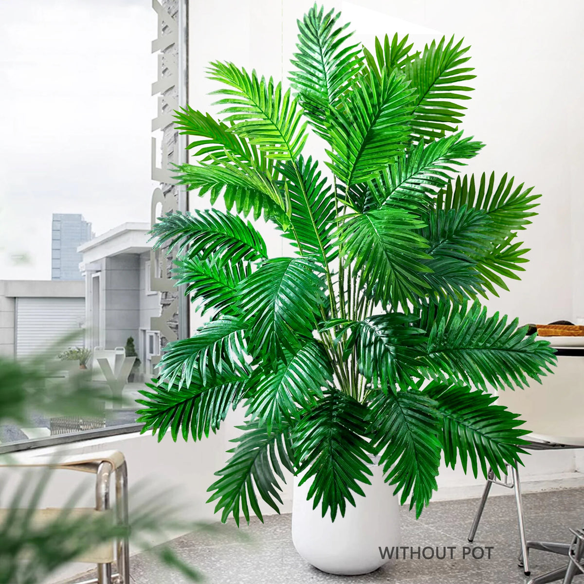 Large Artificial Palm Tree Branches – Tropical Fake Palm Leaf Plant for Home, Garden & Event Decoration