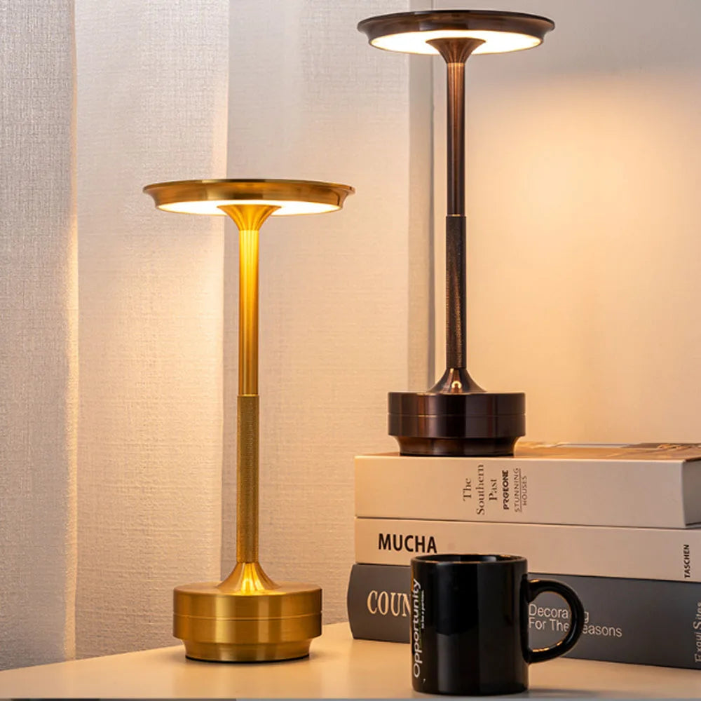 USB Rechargeable LED Table Lamp – Touch Control, 3 Color Modes, Stepless Dimming, Waterproof Bedside Desk Lamp