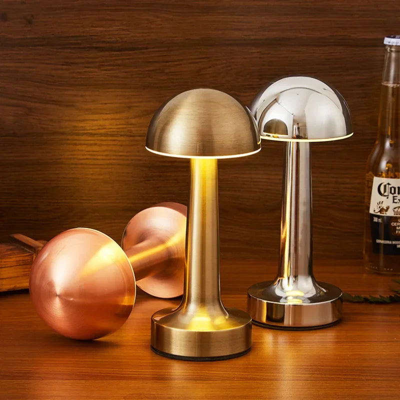 Modern LED Table Lamp – USB-C Rechargeable, Touch Control, 3 Color Modes & Stepless Dimming Metal Bedside Desk Lamp