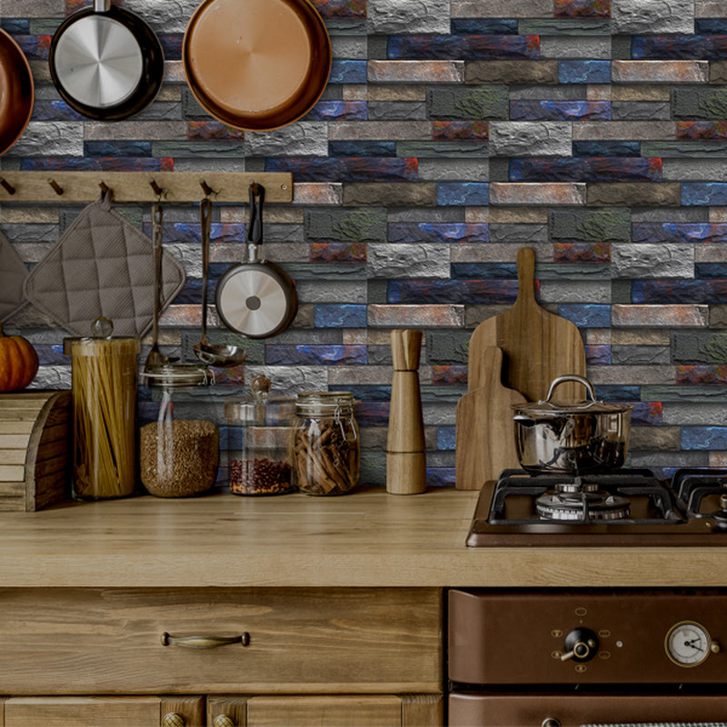 Waterproof Anti-Oil Retro Stone Brick Peel and Stick Bathroom Kitchen Wallpaper Stickers