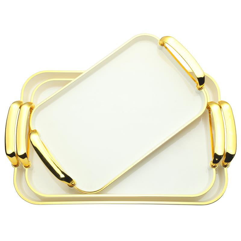 Set of 3 Plastic Serving Trays – Multi-Purpose Food Platters for Vegetables, Fruits, Snacks, Desserts, Cheese, and Party Displays – Ideal for Holidays, Gatherings & Thanksgiving