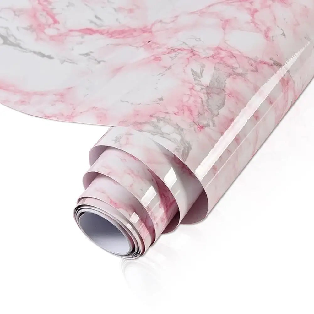 60cm Kitchen oil sticker self-adhesive marble pattern waterproof cabinet stove countertop wallpaper desktop bathroom renovation