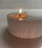 Moon Selenite Crystal Candle Holder with 4 Pure Beeswax Tea Lights – Home Decor & Relaxation Set