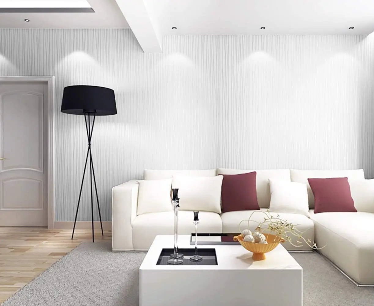 White Stripe Self Adhesive Waterproof Peel and Stick Wallpaper