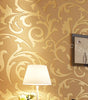 3D Grey Victorian Damask PVC Peel and Stick Wallpaper
