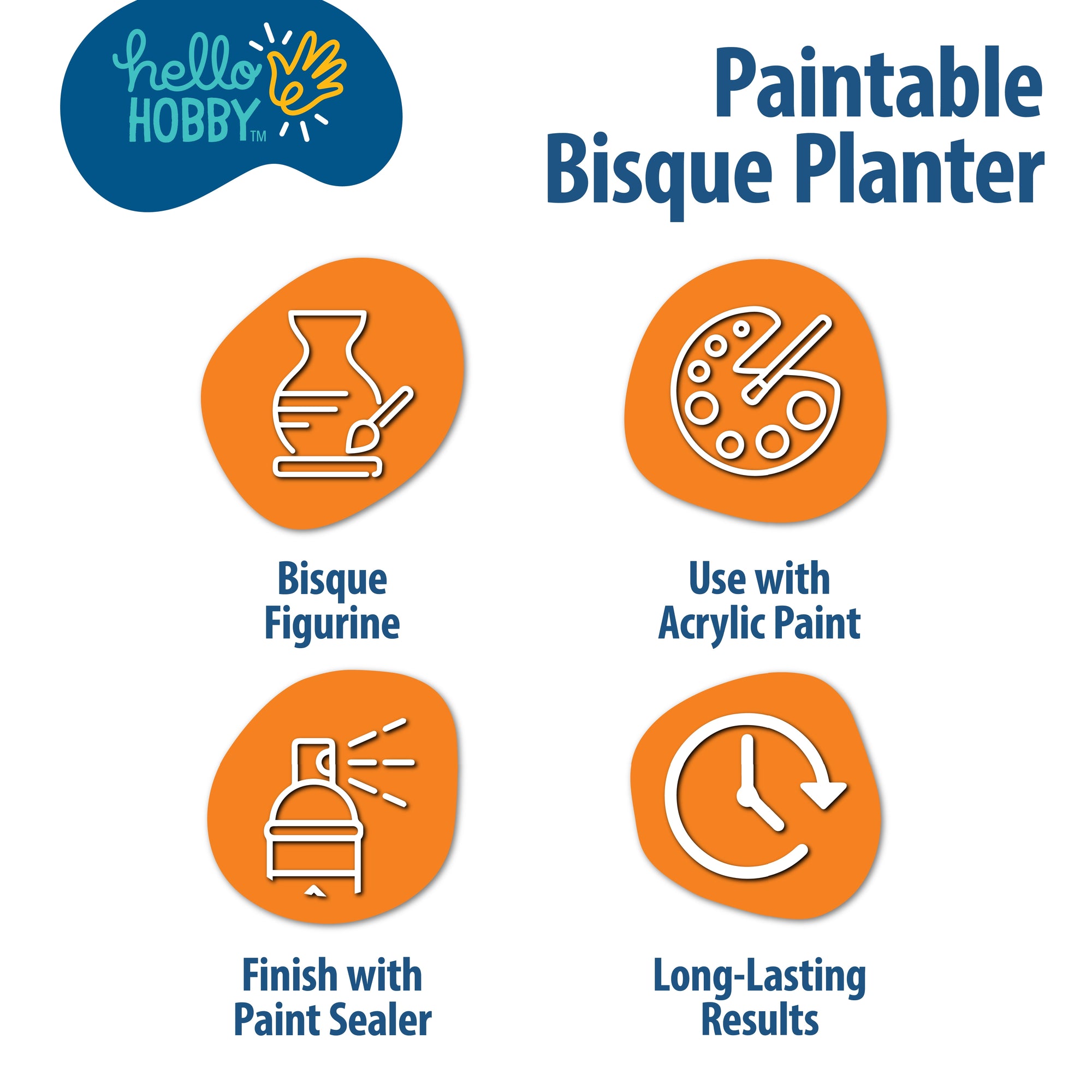 Paintable White Ceramic Face Planter – 3.86” x 4.92” for Succulents, Cactus, and Small Indoor Plants