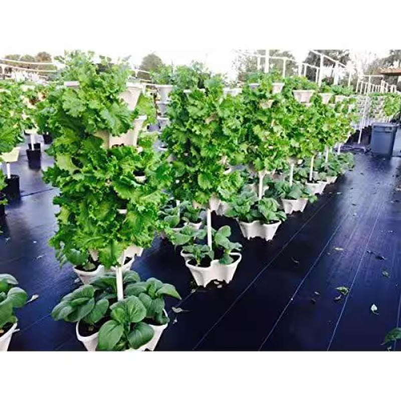 12 in X 5.5 In. Stone Plastic Vertical Stackable Planter (3-Pack)