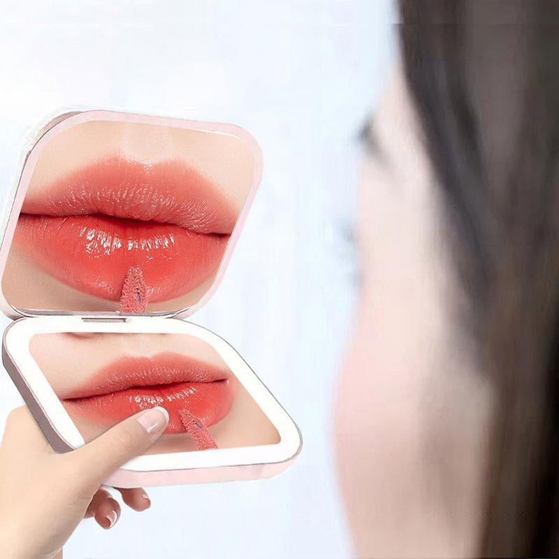 Portable LED Makeup Mirror – Compact Rechargeable Pocket Mirror with Light for Travel & On-the-Go Makeup