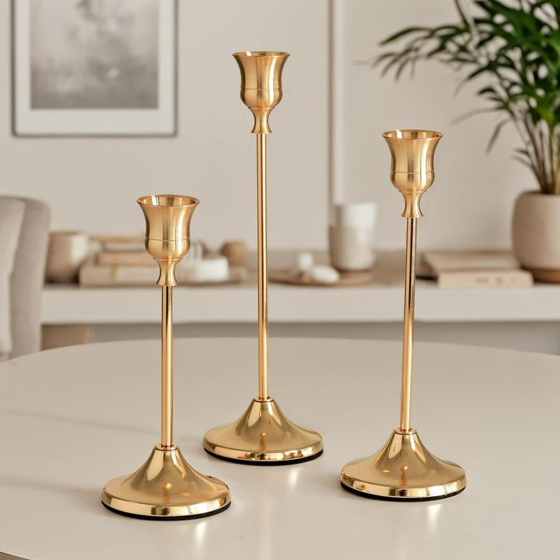 1 Set Vintage Candle Holders – Elegant Candlestick Stand for Table, Wedding, Fireplace, Home Décor & Housewarming Gift