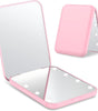 LED Pocket Mirror with Light, 1x/3x Magnification, Compact Travel Makeup Mirror, Foldable Handbag & Purse Friendly