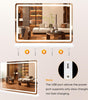 LED Makeup Mirror with 3-Mode Lighting, Touch Control, 10x Magnification, Detachable Base