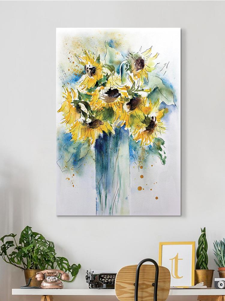 Sunflowers Art Wrapped Canvas -SmartPrintsInk Designs
