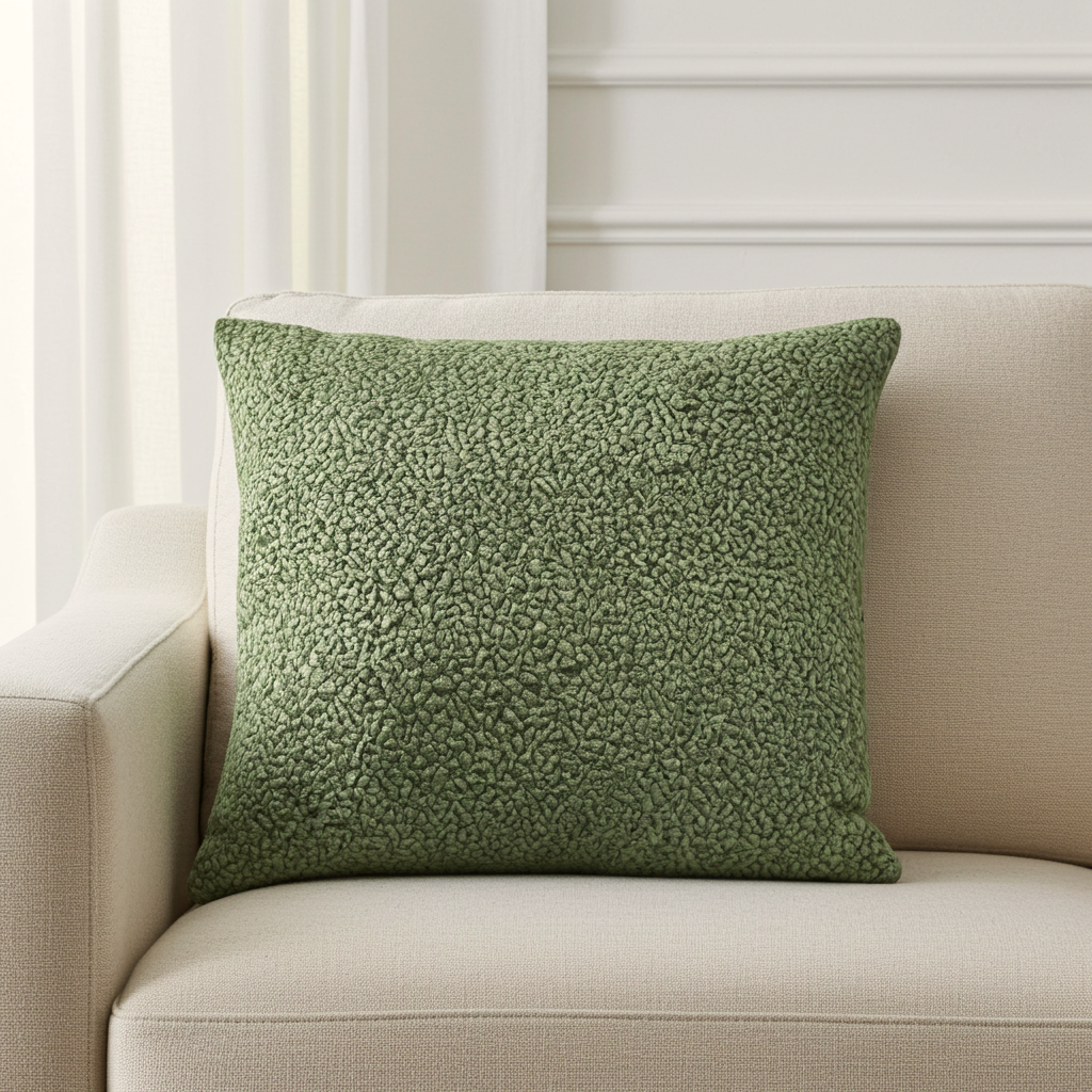 Mulberry Lasso Green Tones Luxury Throw Pillow