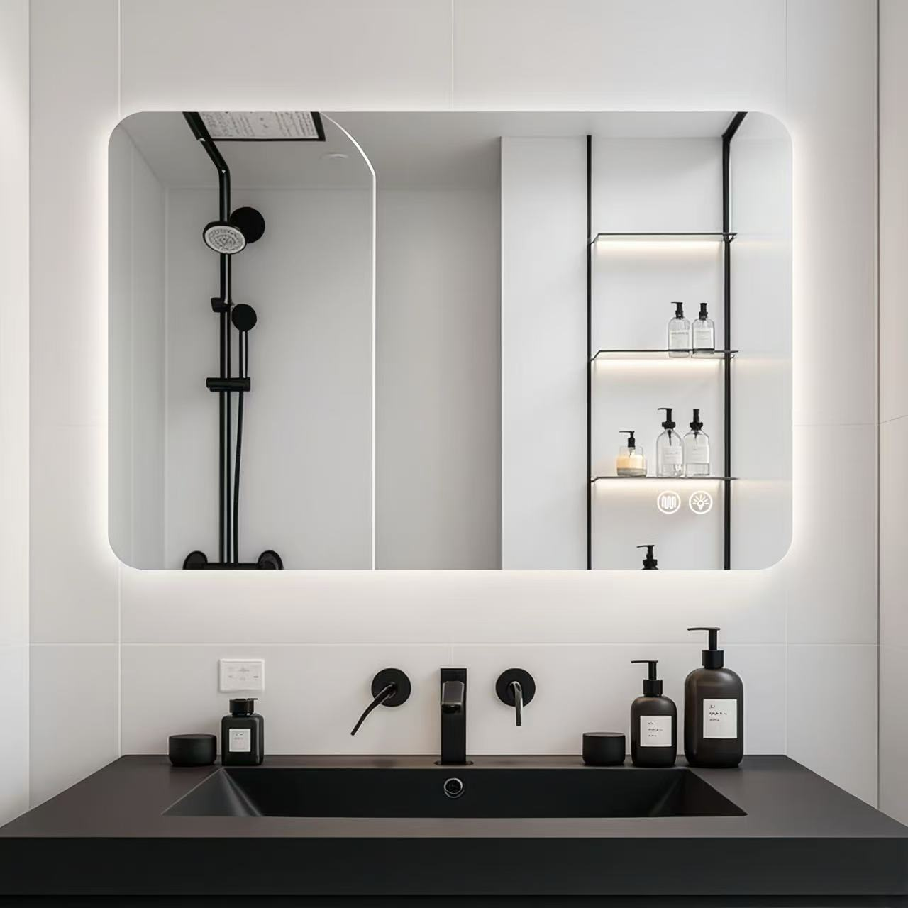 Rectangular Backlit Mirror Bathroom 24'x36'