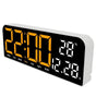 USB & Battery Digital Wall Clock – Large LED Display with Temperature, Date & Week, Multifunctional Alarm for Home